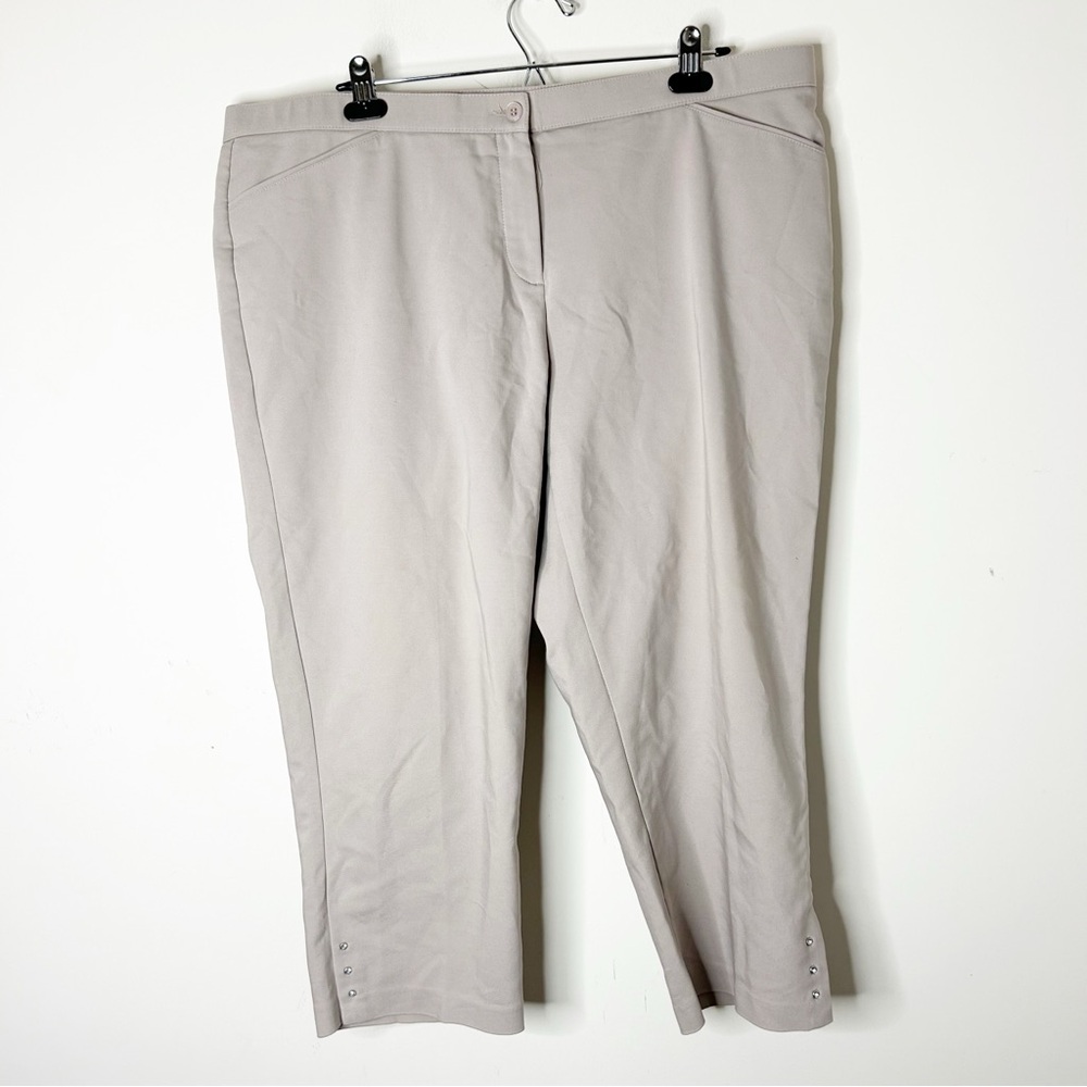 TanJay Women's Dress Pants Trousers Straight leg Casual Button Details Size 18